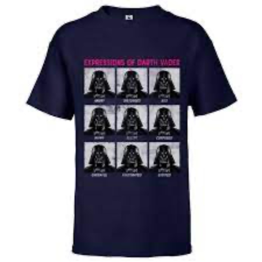 Star Wars Expressions Of Darth Vader Short Sleeve… - image 1
